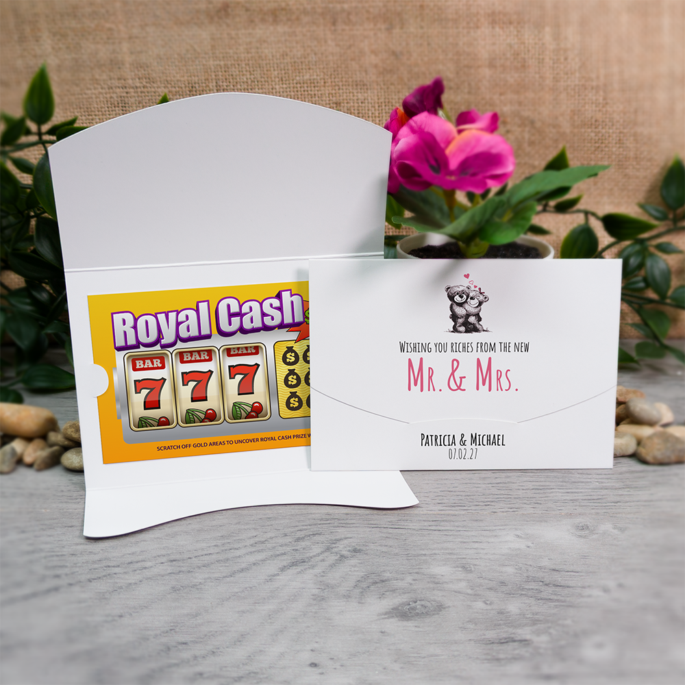 Bears Wallet Scratch Card Wedding Favor Envelope