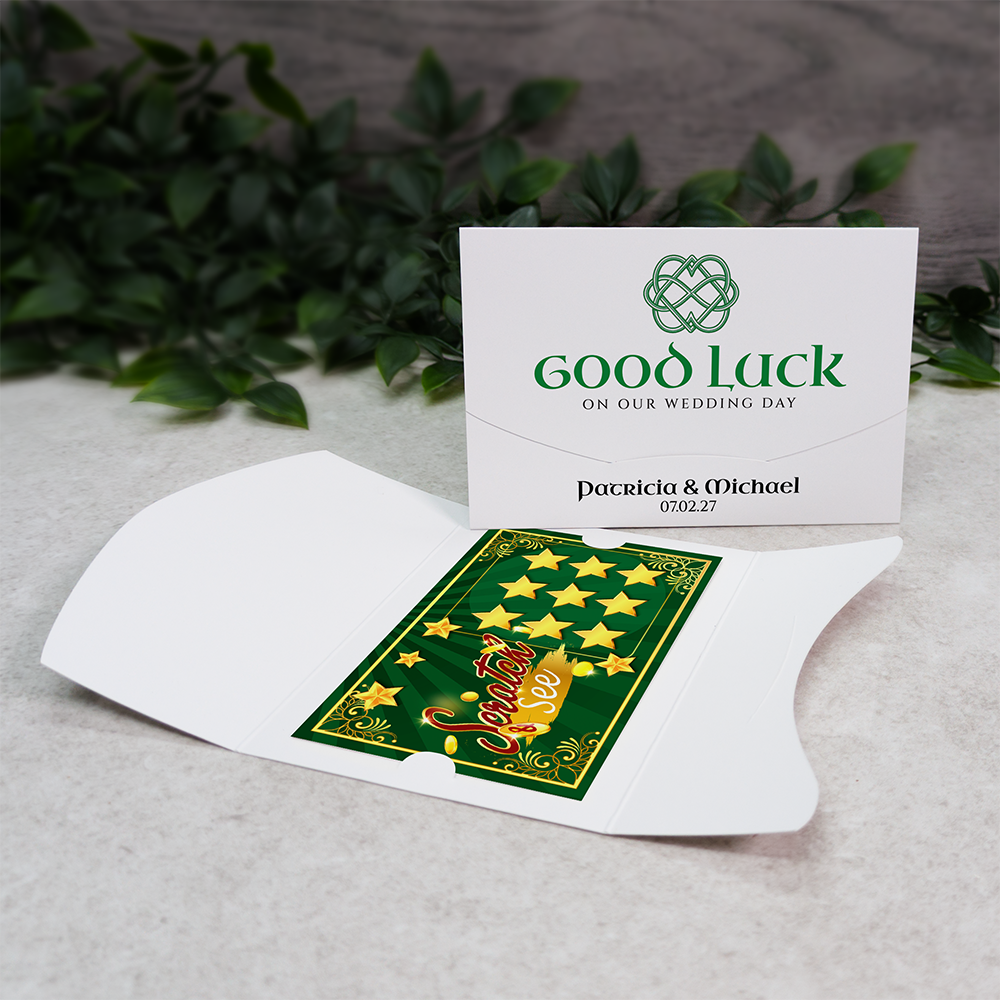 Celtic Knot Wallet Scratch Card Wedding Favor Envelope