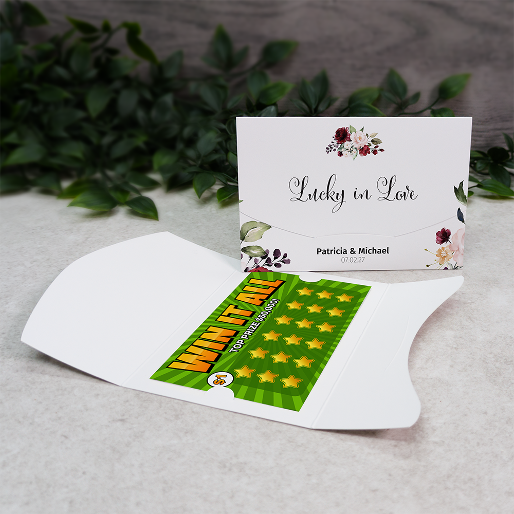 Fall Wallet Scratch Card Wedding Favor Envelope