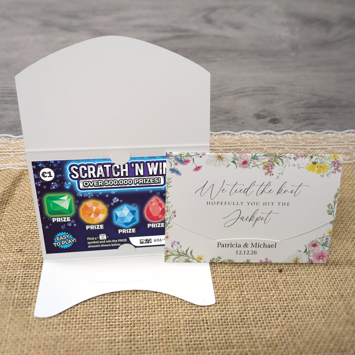 Pastel Floral Scratch Card Envelope