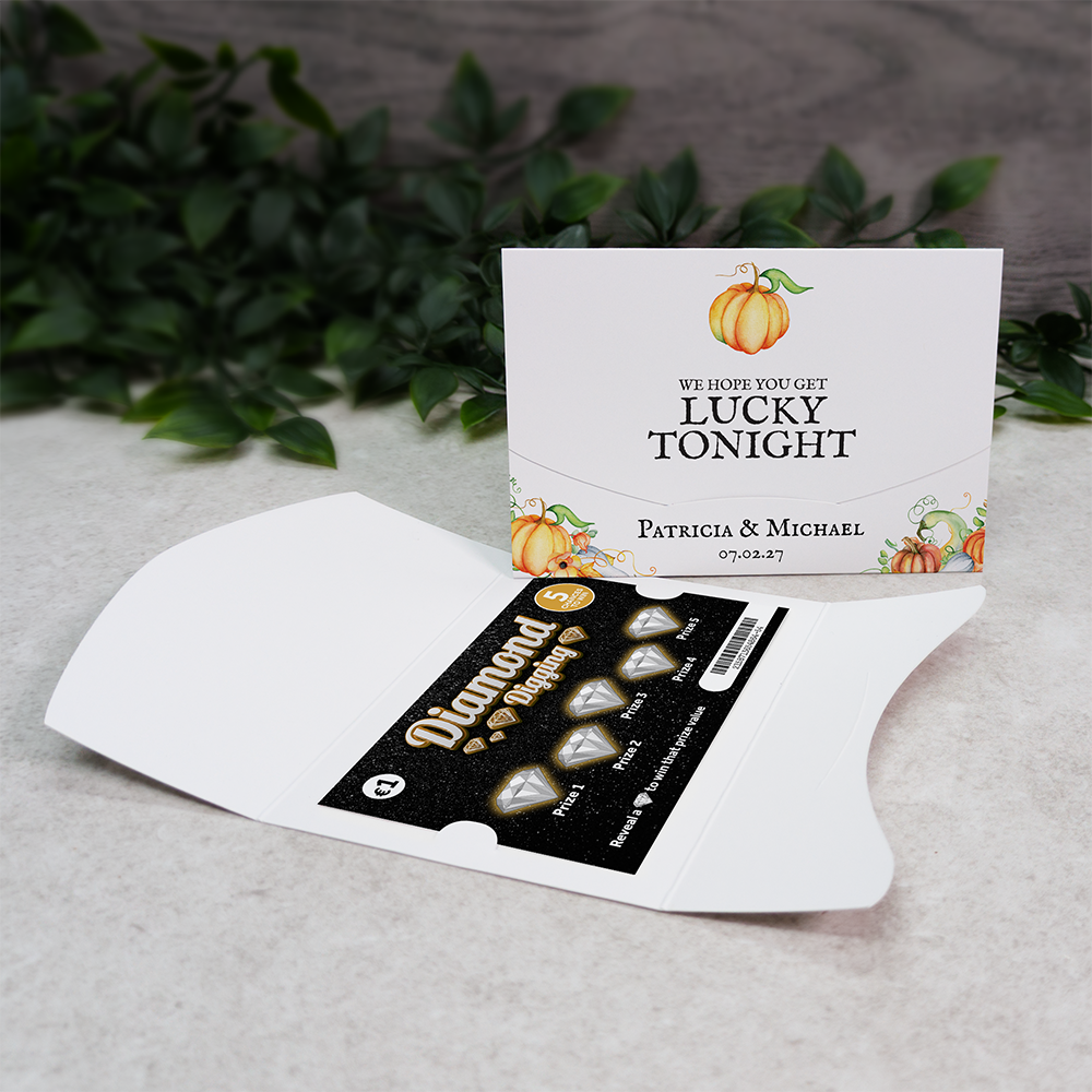 Pumpkin Wallet Scratch Card Wedding Favor Envelope