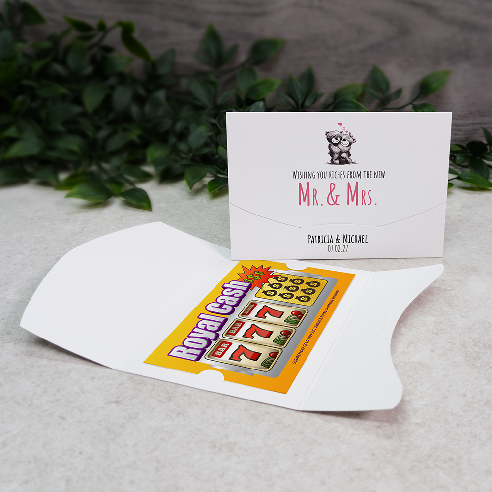 Bears Wallet Scratch Card Wedding Favor Envelope