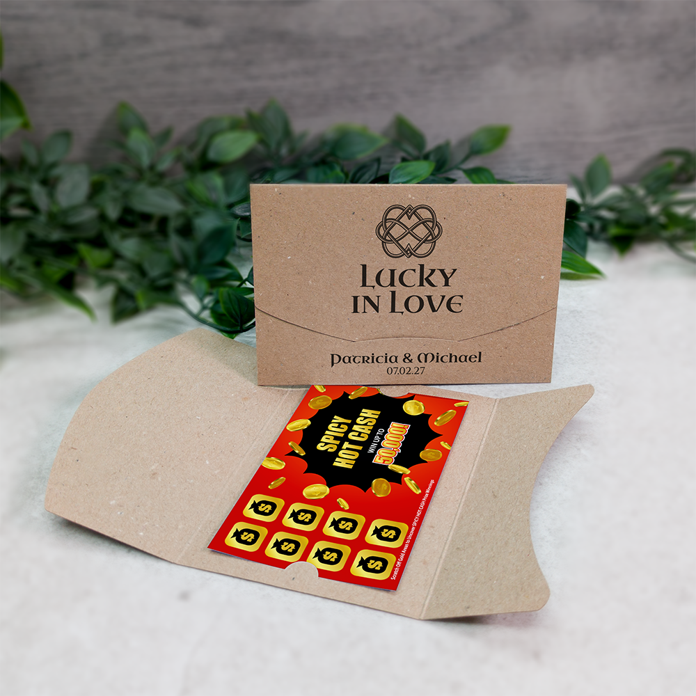 Kraft Celtic Knot Wallet Scratch Card Wedding Favor Envelope