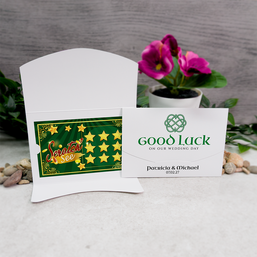 Celtic Knot Wallet Scratch Card Wedding Favor Envelope