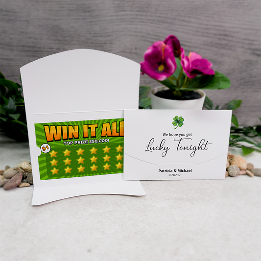 Clover Wallet Scratch Card Wedding Favor Envelope