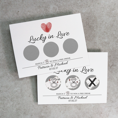 Fingerprint - Wedding Drink Favour Scratch Card Voucher