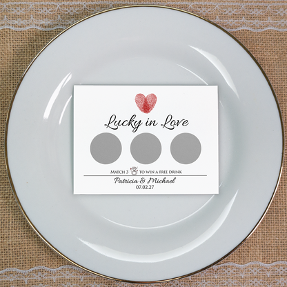 Fingerprint - Wedding Drink Favour Scratch Card Voucher