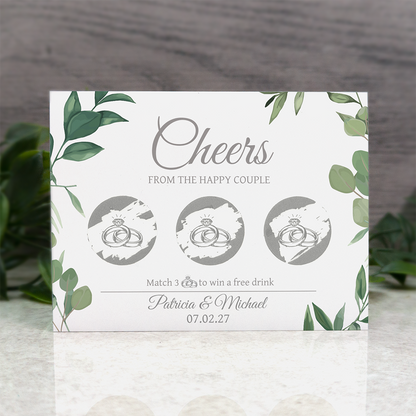 Eucalyptus Leaf - Wedding Drink Favour Scratch Card Voucher