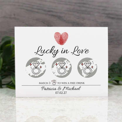 Fingerprint - Wedding Drink Favour Scratch Card Voucher