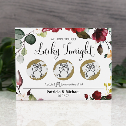 Fall - Wedding Drink Favour Scratch Card Voucher