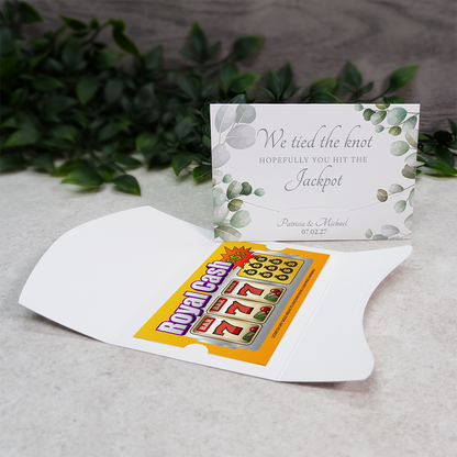 Eucalyptus Wallet Scratch Card Wedding Favor Envelope