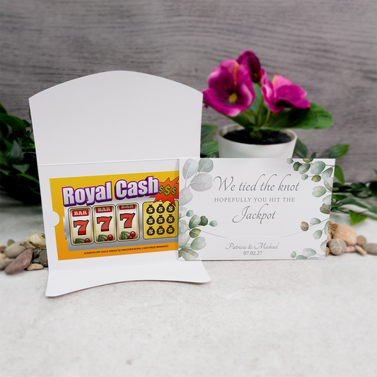 Eucalyptus Wallet Scratch Card Wedding Favor Envelope