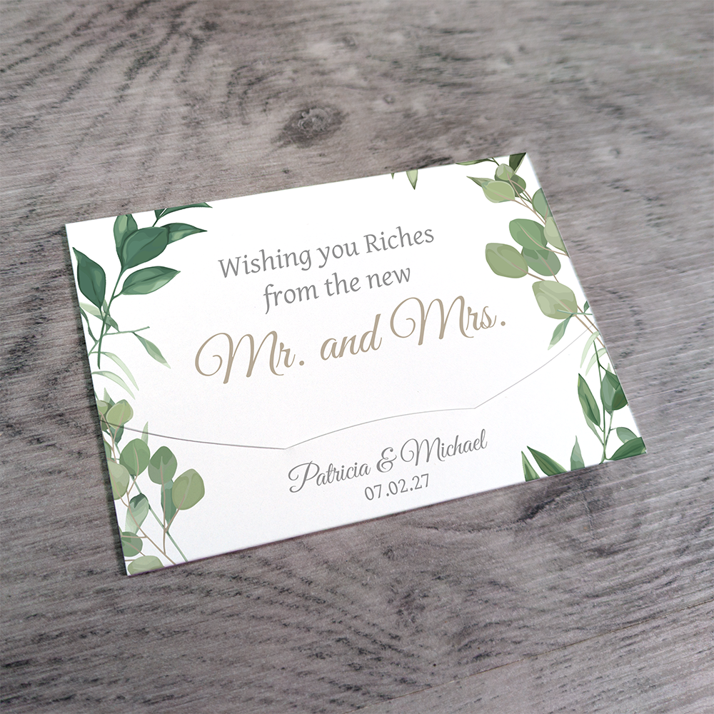 Eucalyptus-Leaf Scratch Card Wallet