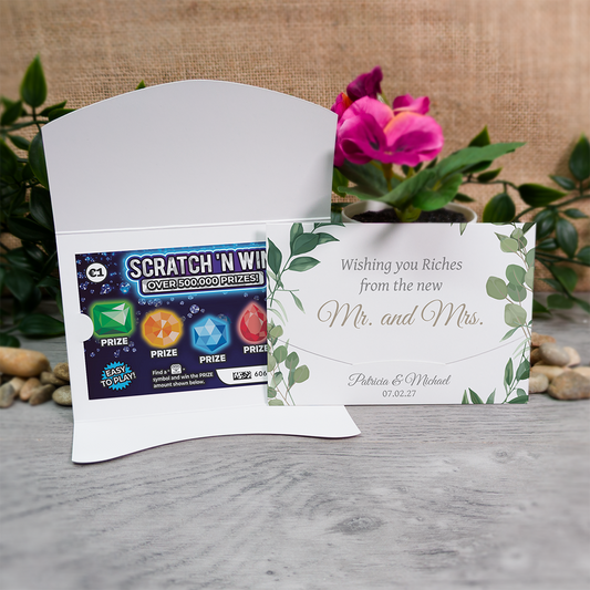 Eucalyptus-Leaf Scratch Card Wallet