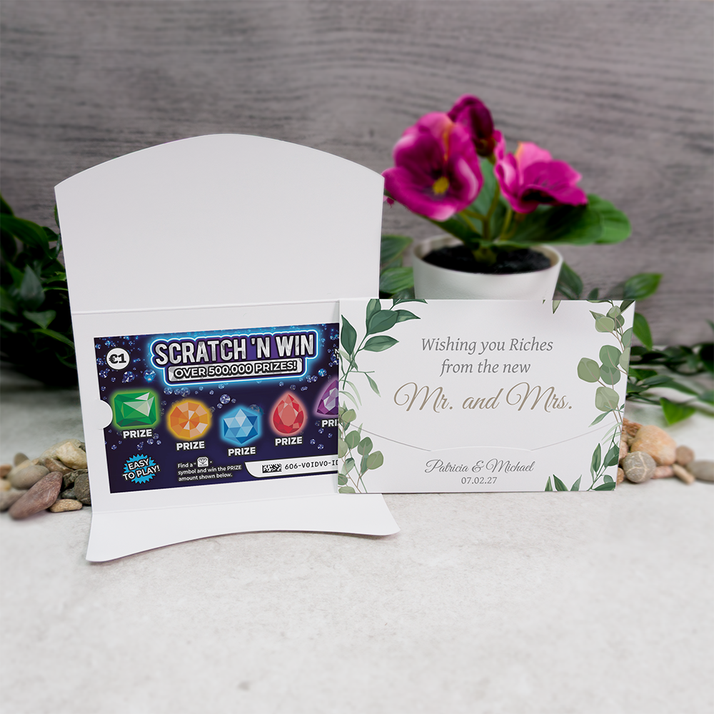 Eucalyptus-Leaf Scratch Card Wallet