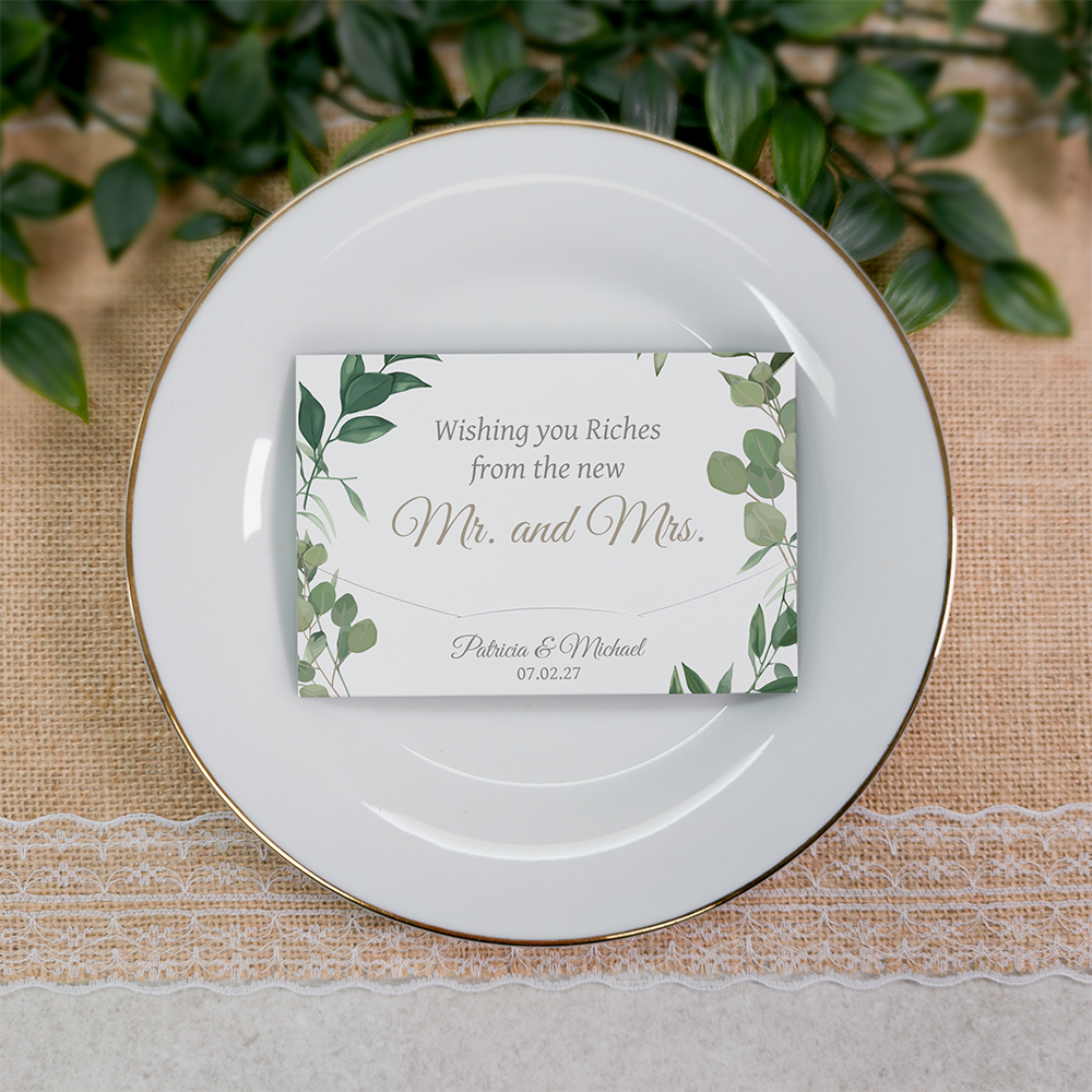 Eucalyptus-Leaf Scratch Card Wallet