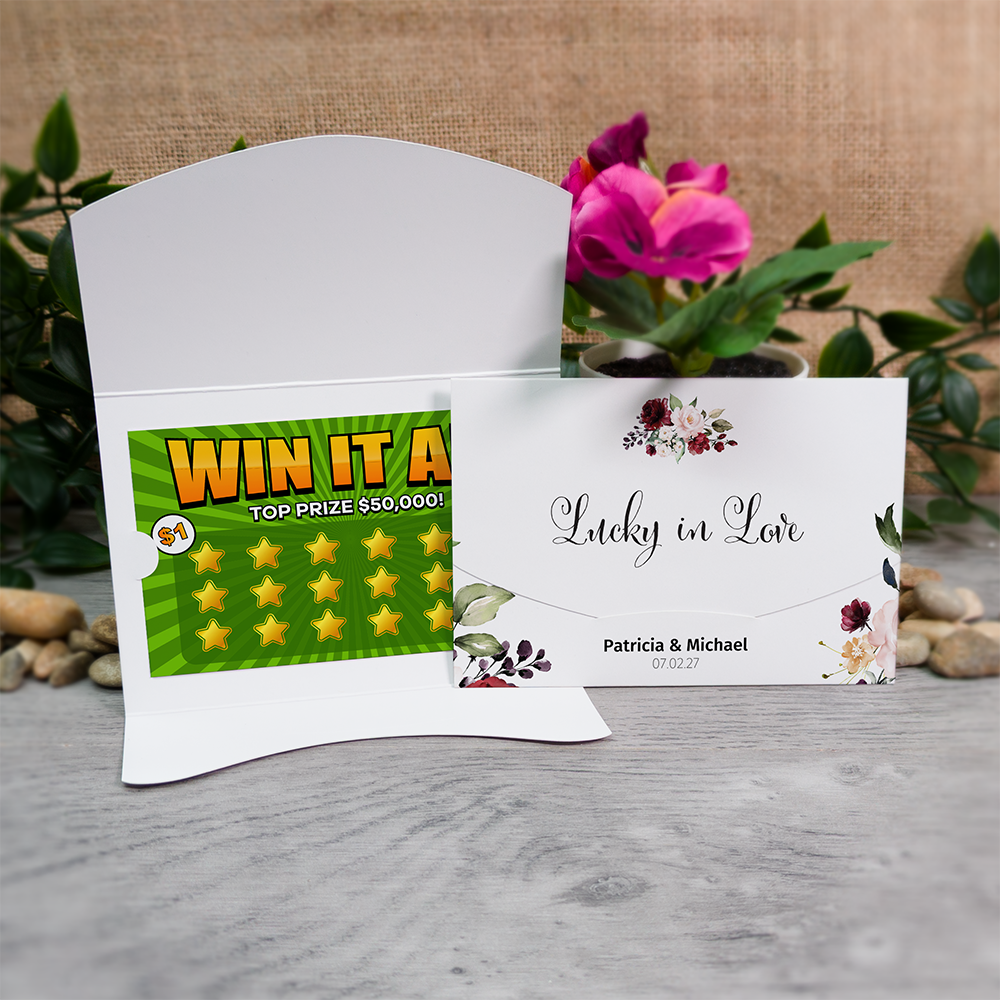 Fall Wallet Scratch Card Wedding Favor Envelope