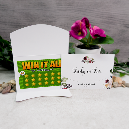 Fall Wallet Scratch Card Wedding Favor Envelope