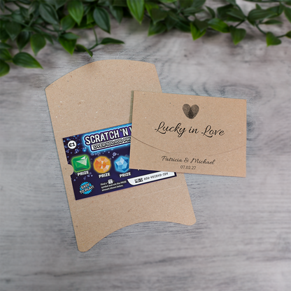 Kraft Fingerprint Scratch Card Wallet