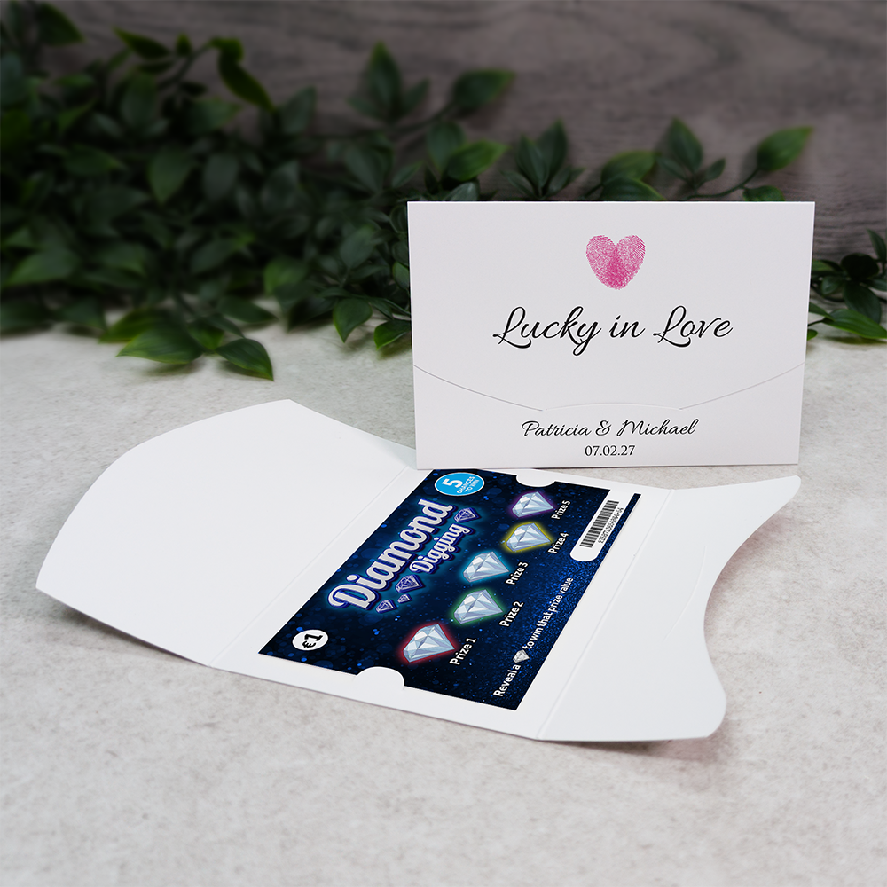 Fingerprint Wallet Scratch Card Wedding Favor Envelope