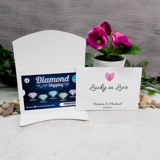 Fingerprint Wallet Scratch Card Wedding Favor Envelope