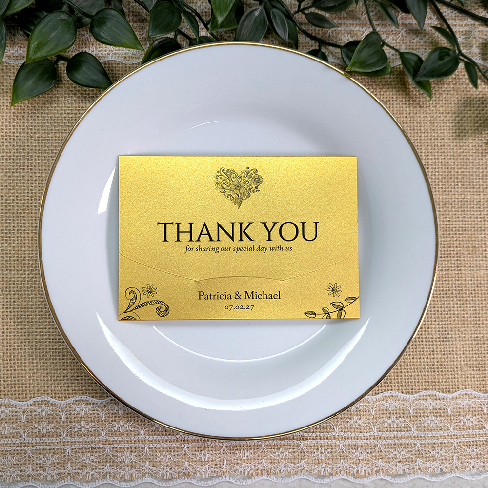 Pearlescent Floral Heart Scratch Card Wallet