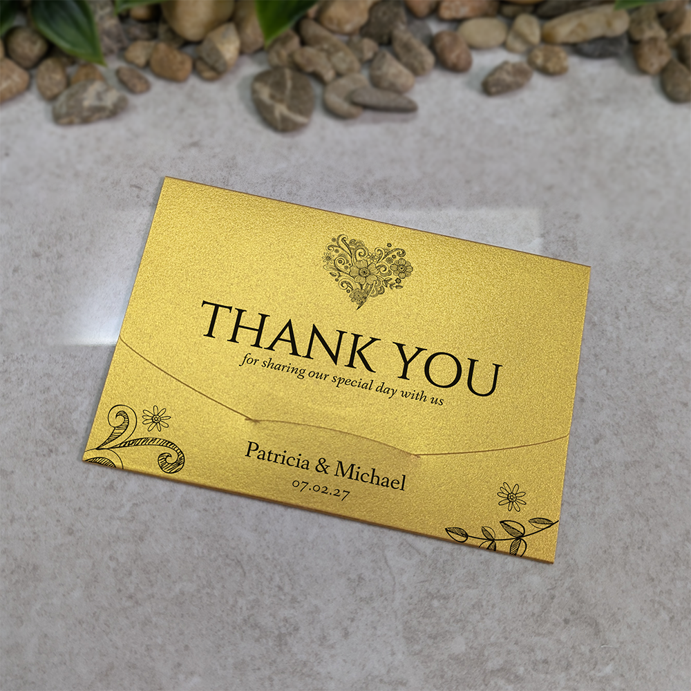 Pearlescent Floral Heart Scratch Card Wallet