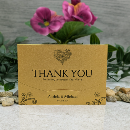 Pearlescent Floral Heart Scratch Card Wallet