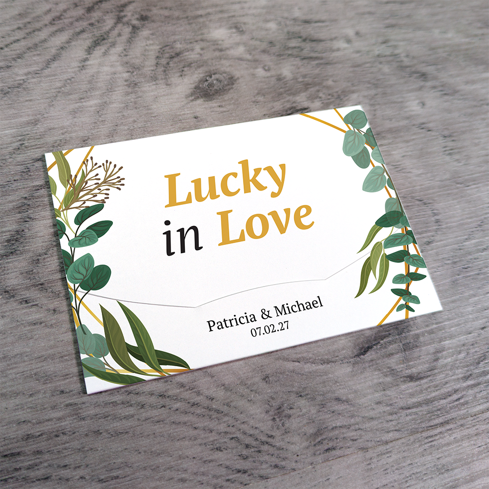 Geometric-Leaf Scratch Card Wallet