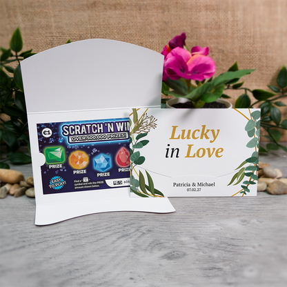 Geometric-Leaf Scratch Card Wallet