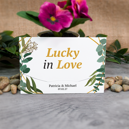 Geometric-Leaf Scratch Card Wallet