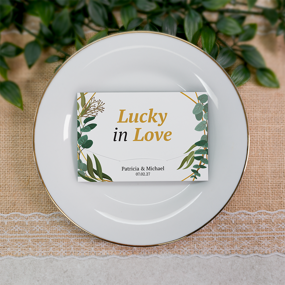 Geometric-Leaf Scratch Card Wallet