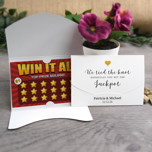 Heart Scratch Card Envelope