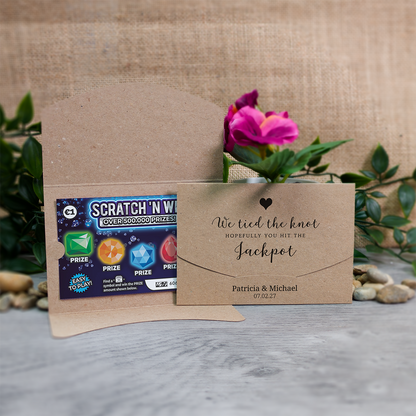 Kraft Heart Scratch Card Wallet