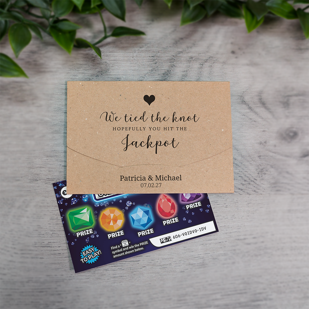 Kraft Heart Scratch Card Wallet