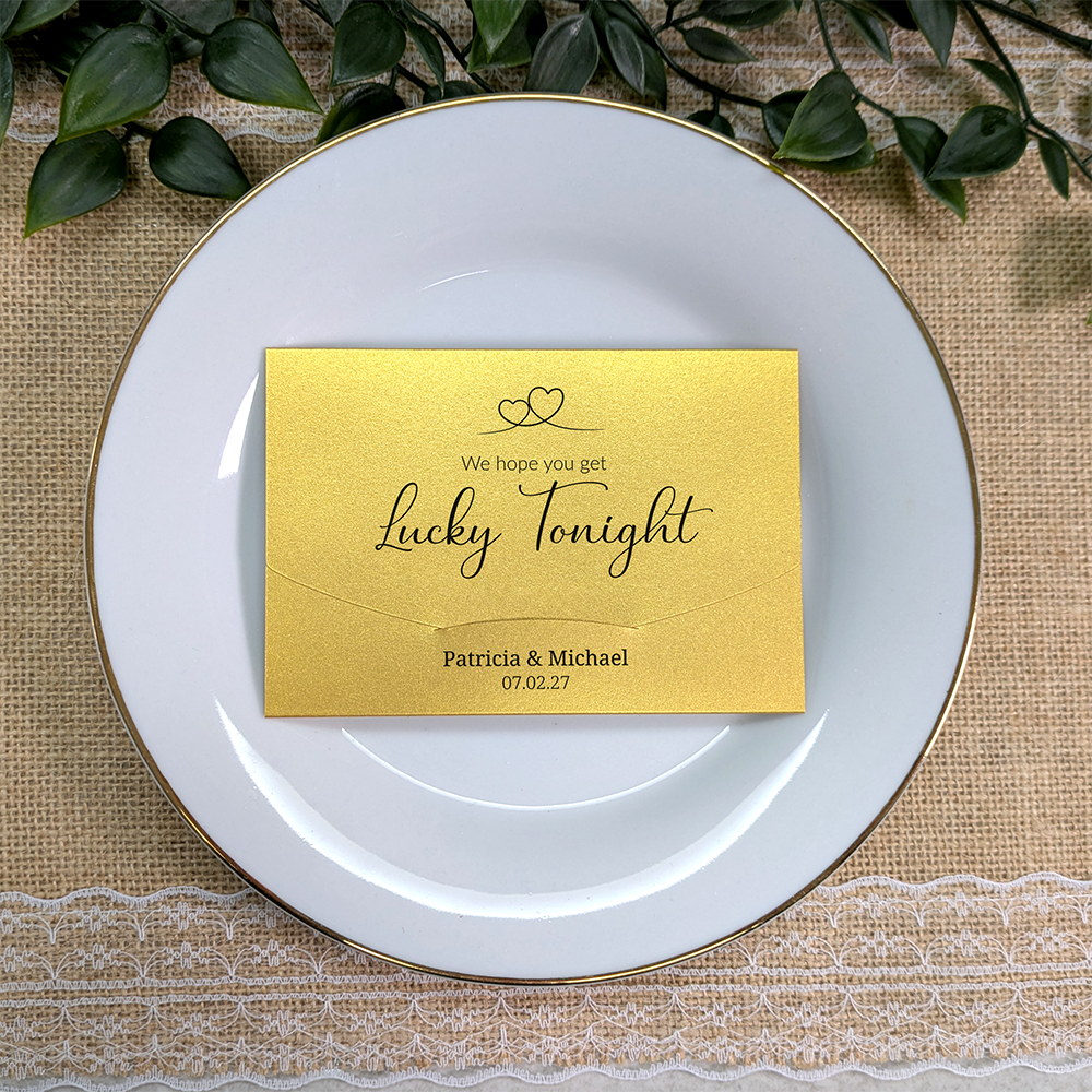 Pearlescent Heart-Line Heart Scratch Card Wallet