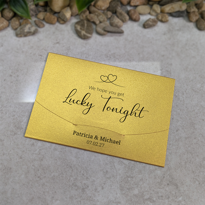 Pearlescent Heart-Line Heart Scratch Card Wallet