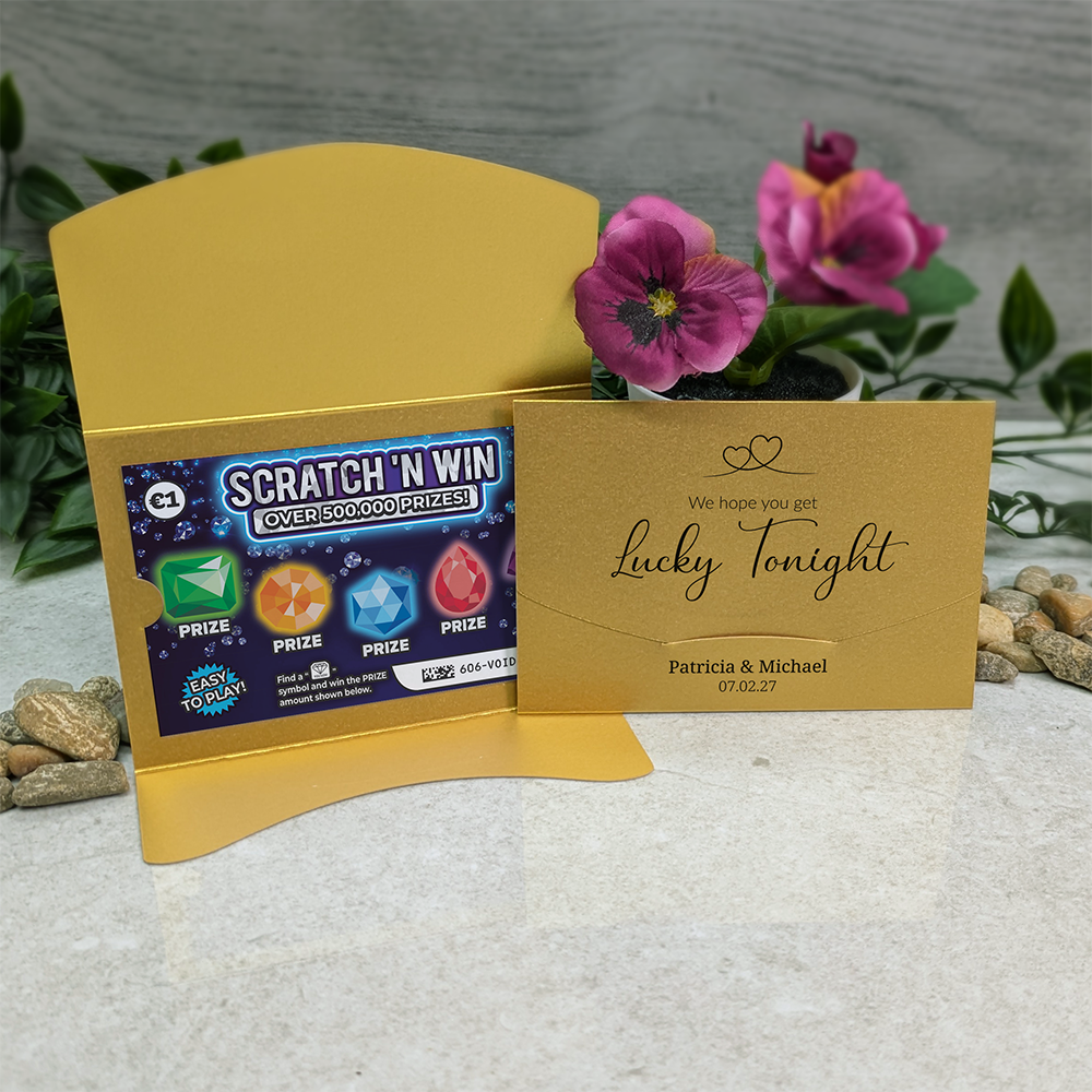 Pearlescent Heart-Line Heart Scratch Card Wallet