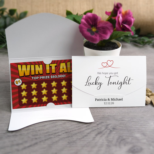 Heart Line Scratch Card Envelope