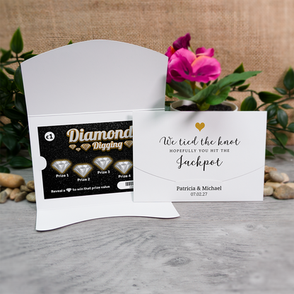 Heart Wallet Scratch Card Wedding Favor Envelope