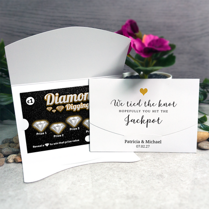 Heart Wallet Scratch Card Wedding Favor Envelope