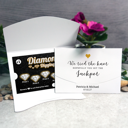 Heart Wallet Scratch Card Wedding Favor Envelope