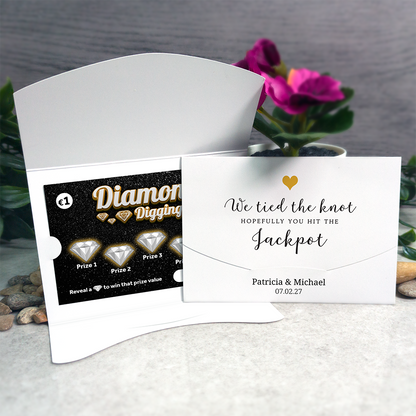 Heart Wallet Scratch Card Wedding Favor Envelope