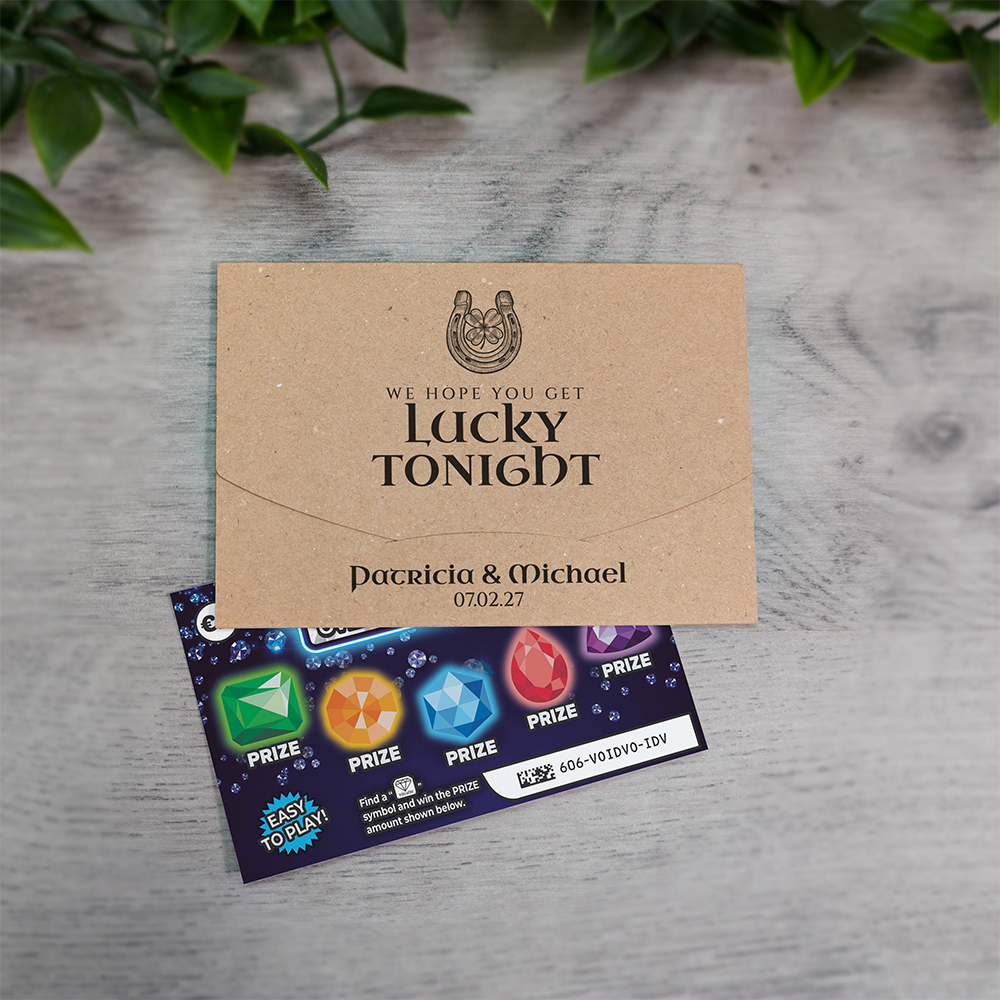 Kraft Horseshoe Scratch Card Wallet