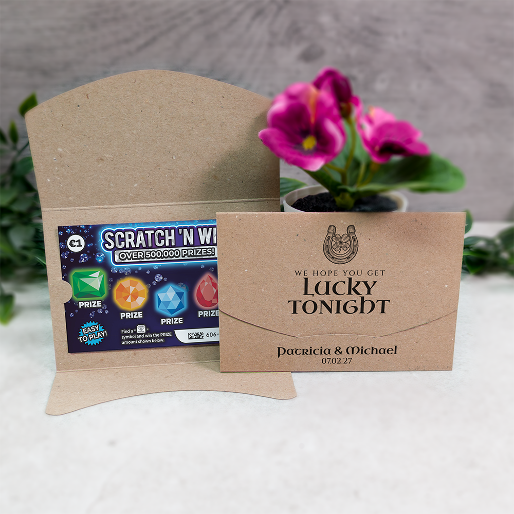 Kraft Horseshoe Scratch Card Wallet