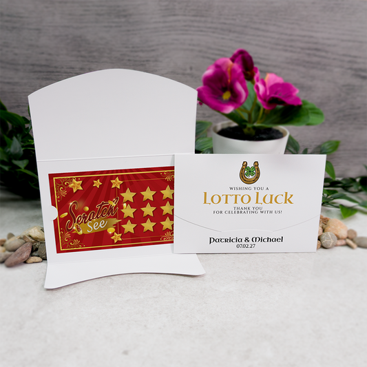 Horseshoe Wallet Scratch Card Wedding Favor Envelope