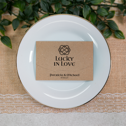 Kraft Celtic Knot Wallet Scratch Card Wedding Favor Envelope