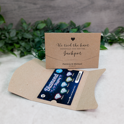 Kraft Heart Wallet Scratch Card Wedding Favor Envelope