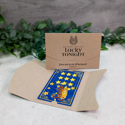 Kraft Horseshoe Wallet Scratch Card Wedding Favor Envelope