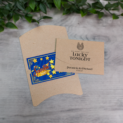 Kraft Horseshoe Wallet Scratch Card Wedding Favor Envelope